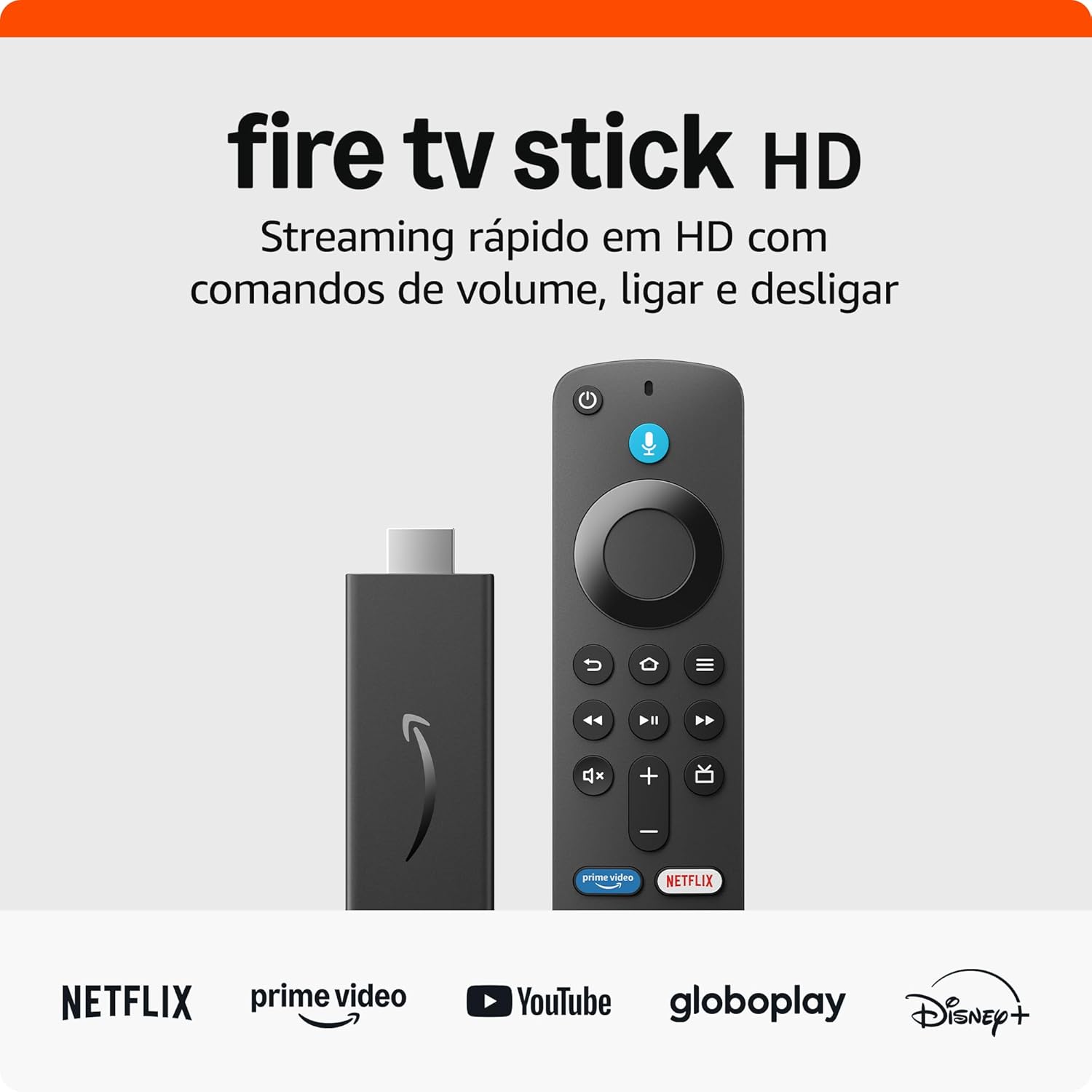 Fire TV Stick HD com Controle Remoto por Voz com Alexa