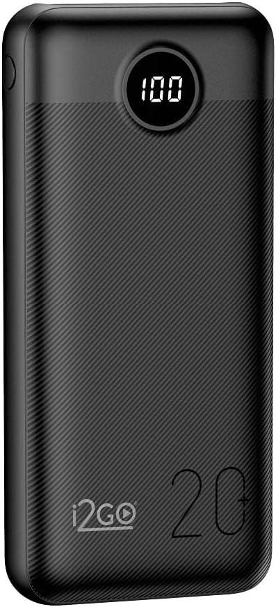 I2GO PRO Carregador Portátil Power Bank 20000mAh Ultra Rápido Power Delivery 20W Preto